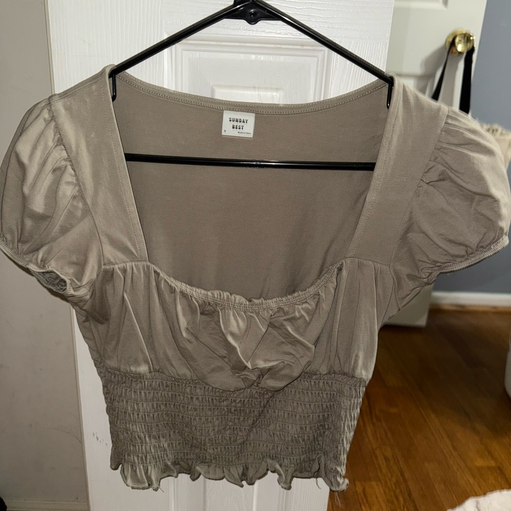Sunday Best Cream Puff Sleeve Blouse